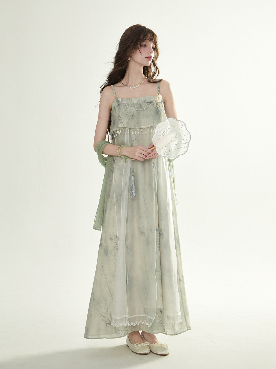 Improved Sling Dress New Chinese Style Tube Top Dress Loose Fairy Dress