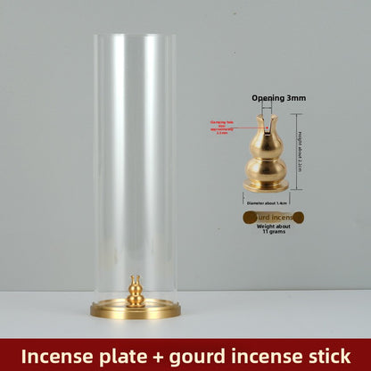 Incense holder glass bottle.