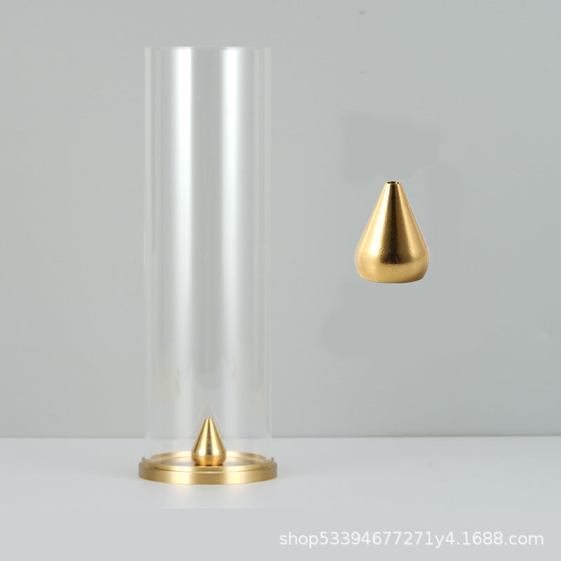 Incense holder glass bottle.
