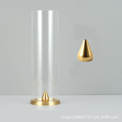 Incense holder glass bottle.