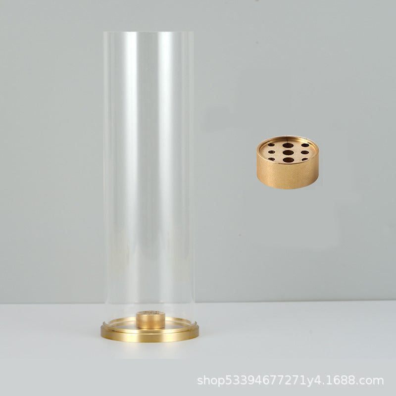 Incense holder glass bottle.