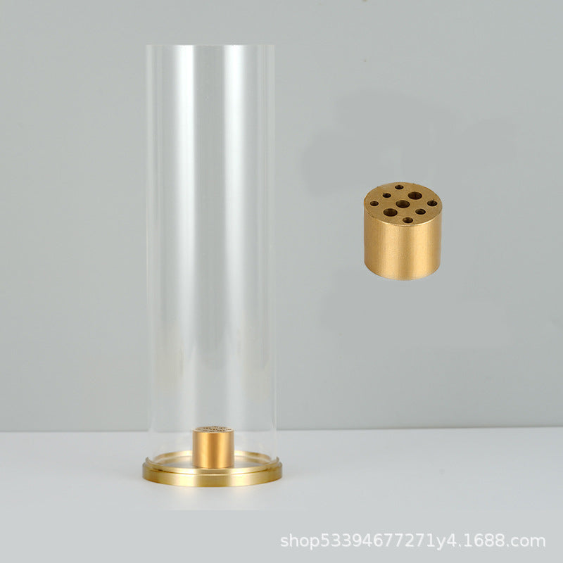 Incense holder glass bottle.