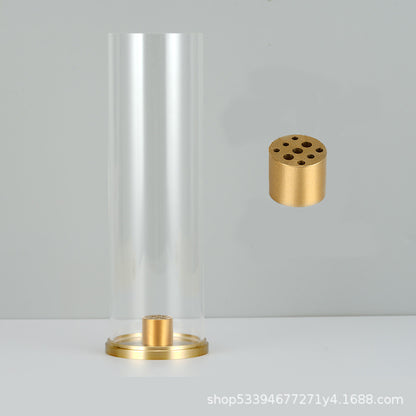 Incense holder glass bottle.