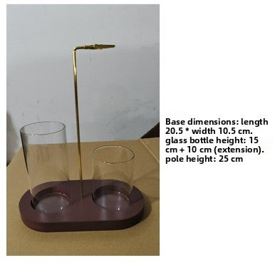 Incense holder glass bottle.