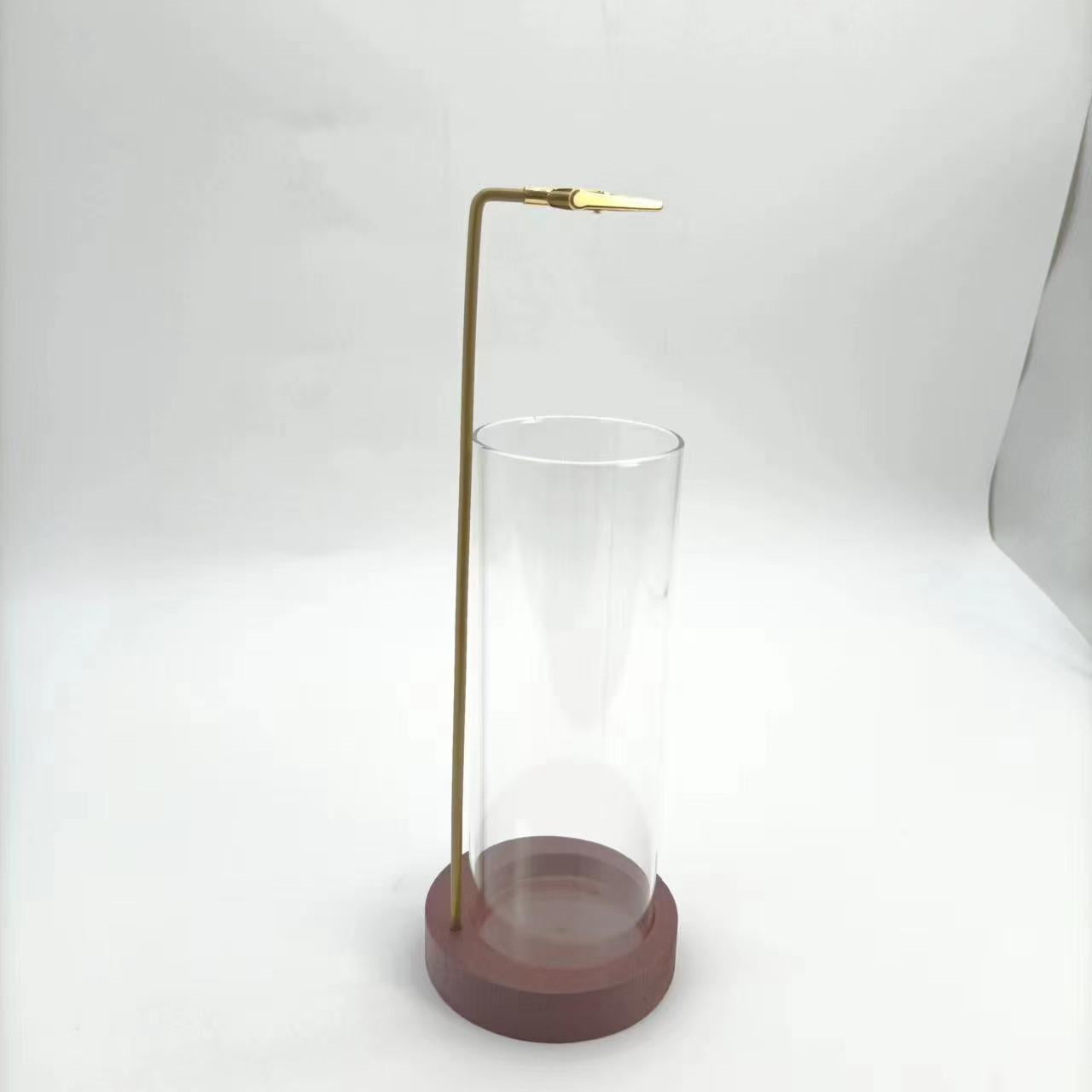 Incense holder glass bottle.