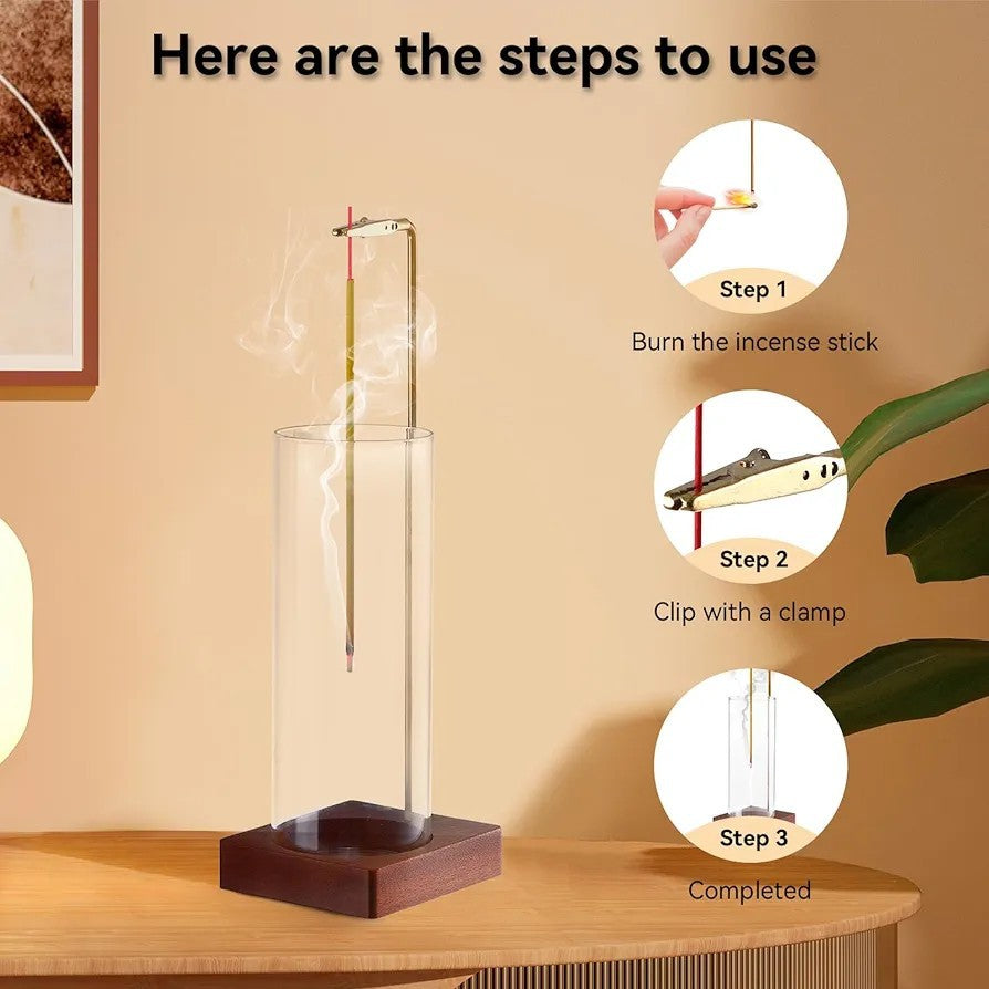 Incense holder glass bottle.