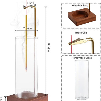 Incense holder glass bottle.