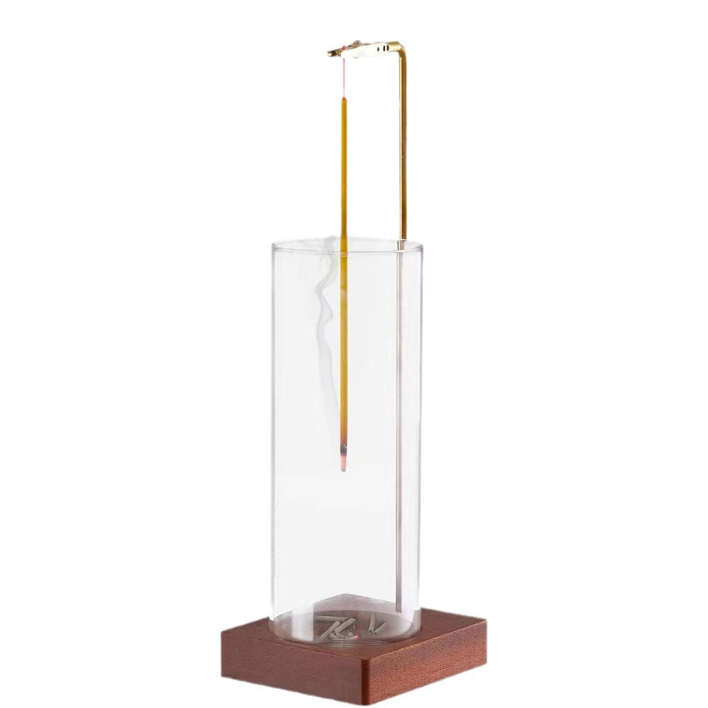 Incense holder glass bottle.