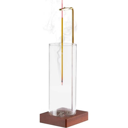 Incense holder glass bottle.