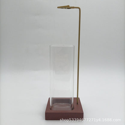 Incense holder glass bottle.