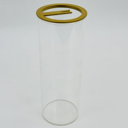 Incense holder glass bottle.