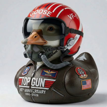Independence Anniversary Duck Figurine