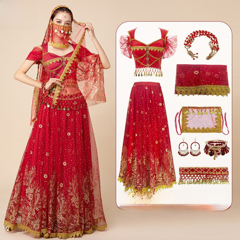 Indian Princess Belly Dance Costume Set