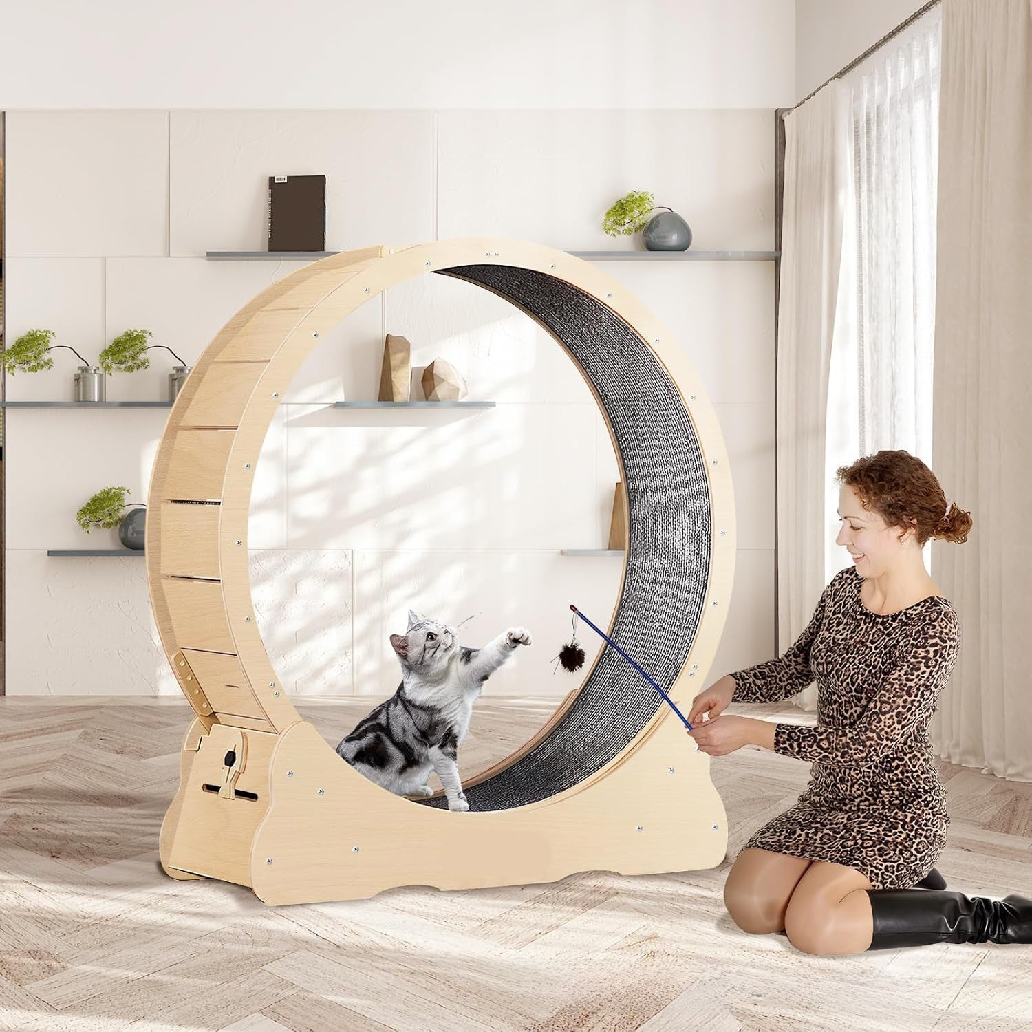 Indoor Cat Fitness Running Wheel