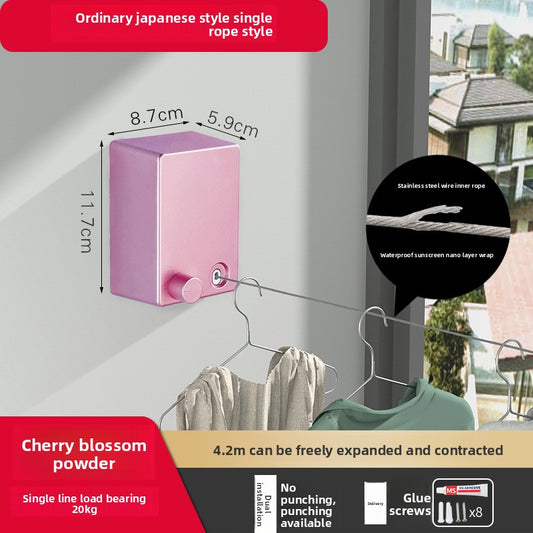 Indoor concealed clothesline