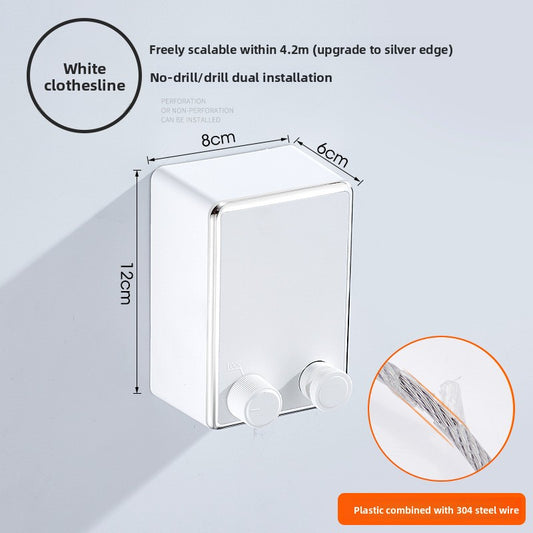 Indoor concealed clothesline