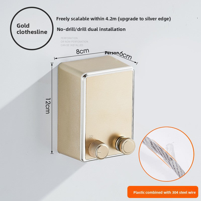 Indoor concealed clothesline