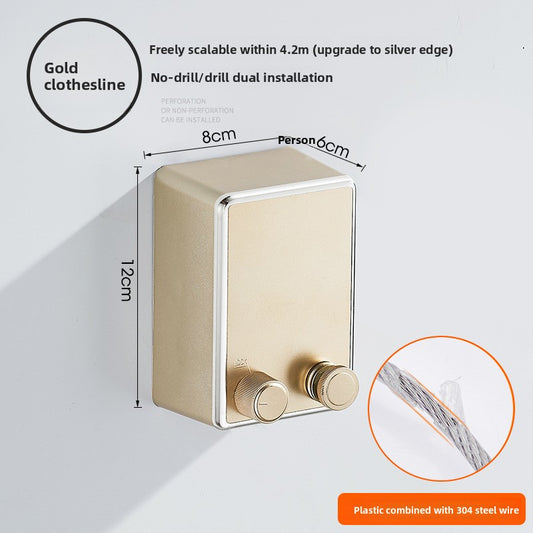 Indoor concealed clothesline