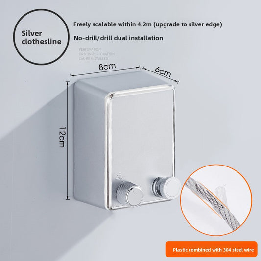 Indoor concealed clothesline
