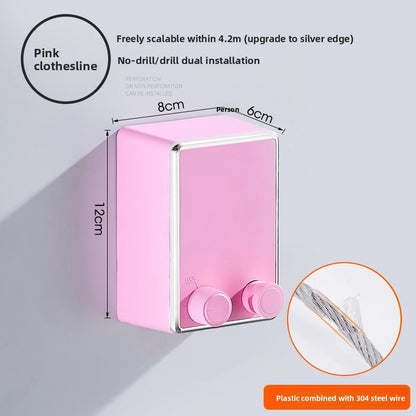 Indoor concealed clothesline