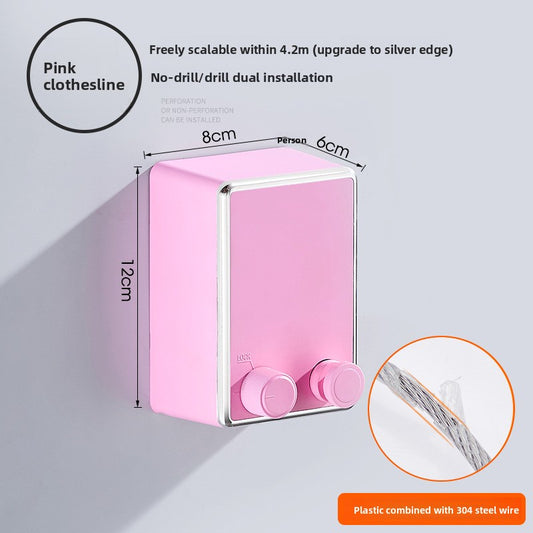 Indoor concealed clothesline