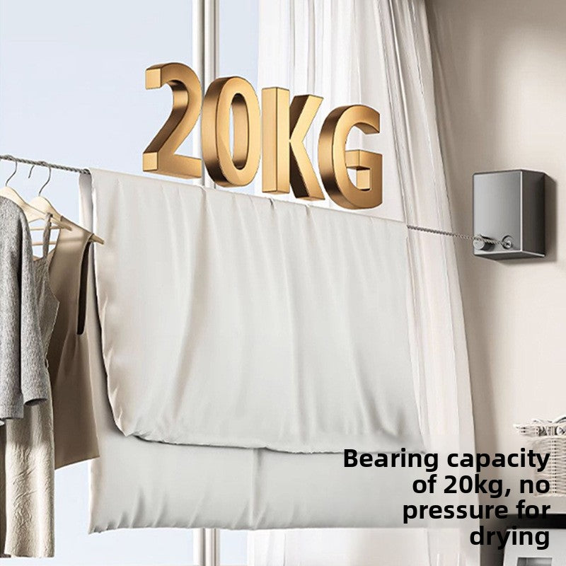 Indoor concealed clothesline