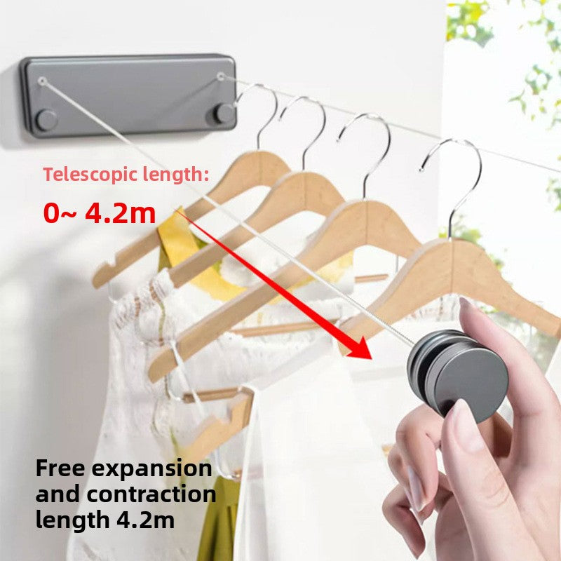 Indoor concealed clothesline