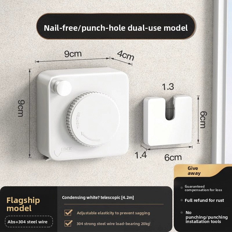 Indoor concealed clothesline