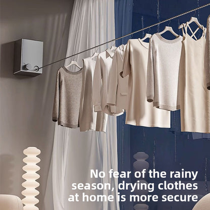 Indoor concealed clothesline