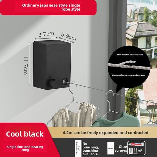 Indoor concealed clothesline