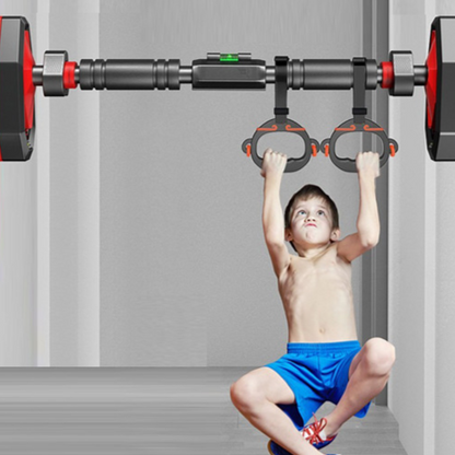 Indoor Doorway Fitness Horizontal Bar with Hanging Rings