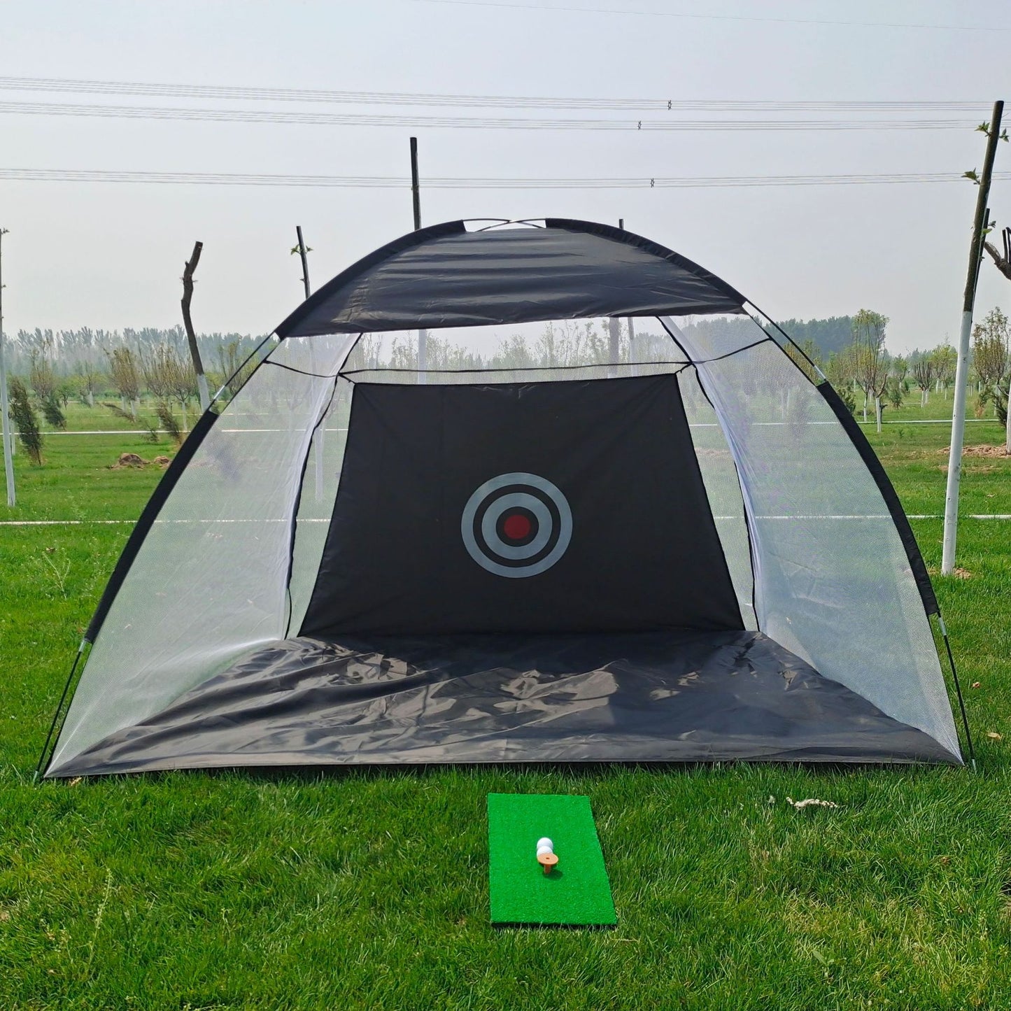 Indoor golf practice net strike net