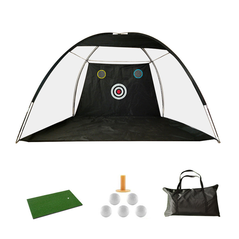 Indoor golf practice net strike net