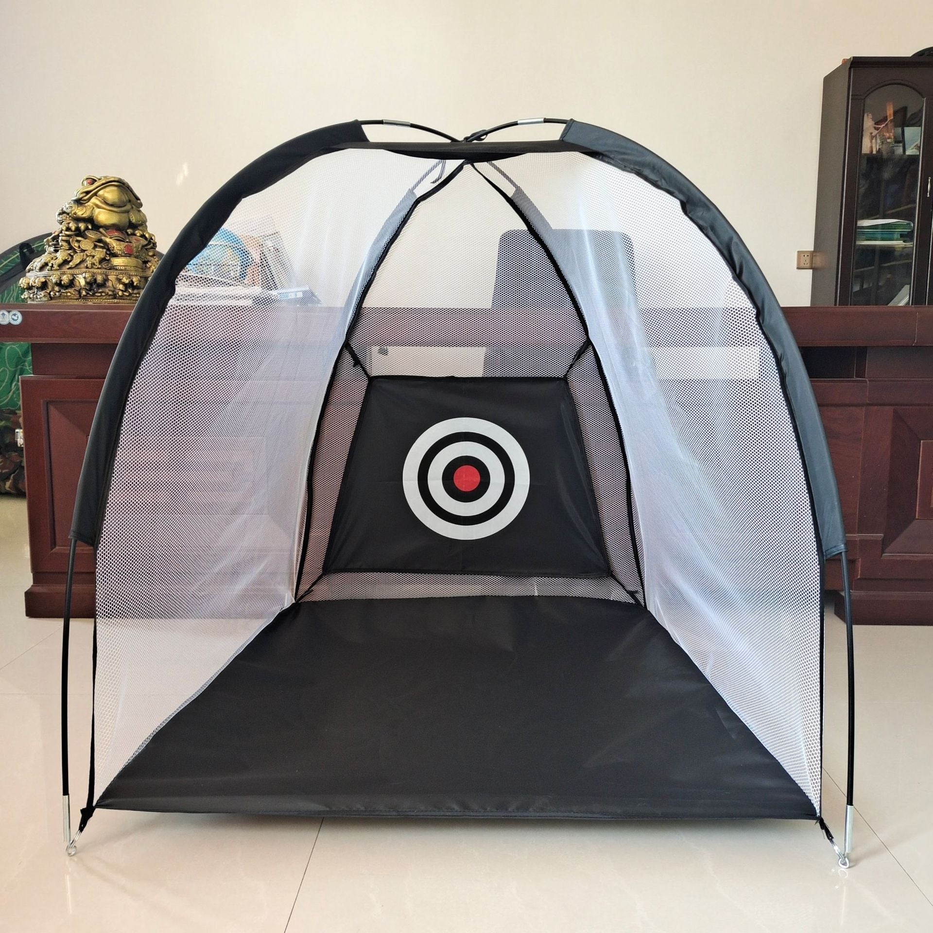 Indoor golf practice net strike net