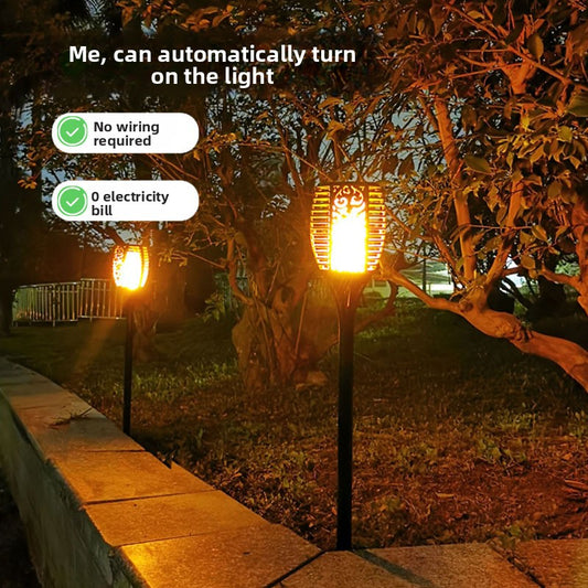 Inductive insertion of outdoor courtyard landscape lights