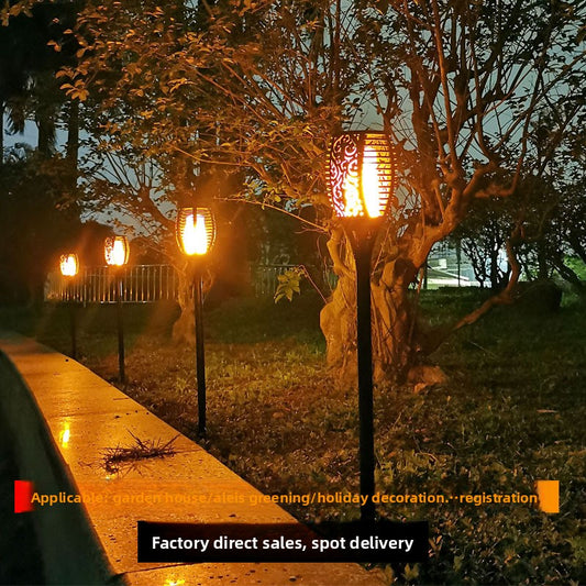 Inductive insertion of outdoor courtyard landscape lights