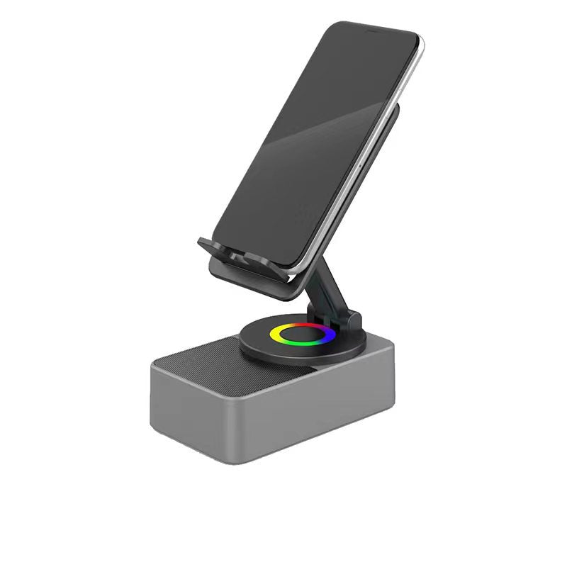 Inductive phone holder with speaker