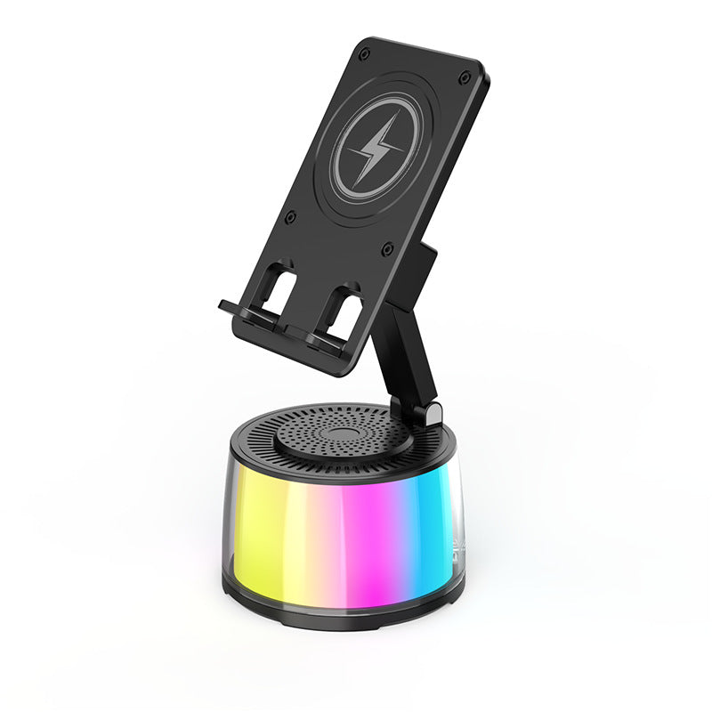 Inductive phone holder with speaker