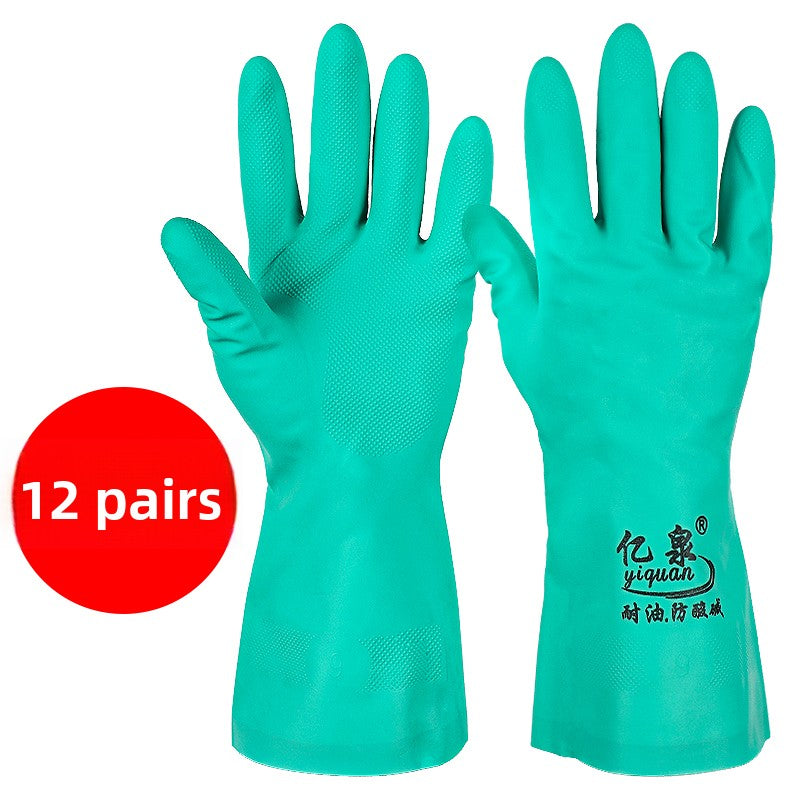 Industrial Nitrile Rubber Gloves Acid Alkali Resistant