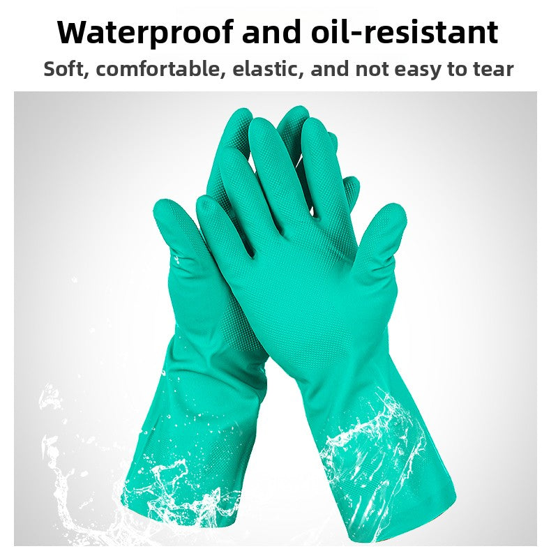 Industrial Nitrile Rubber Gloves Acid Alkali Resistant
