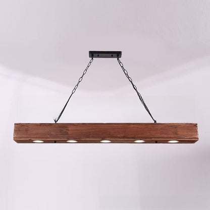 Industrial Retro Wooden LED Pendant Light