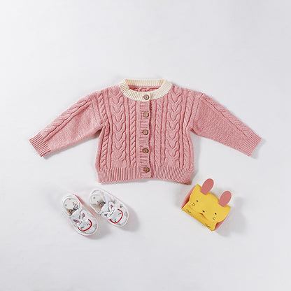 Infant Cable Knit Cardigan Sweater