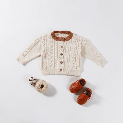 Infant Cable Knit Cardigan Sweater