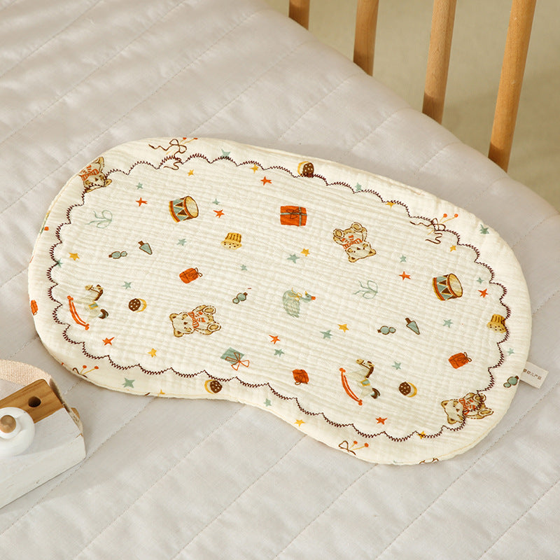 Infant Cotton Flat Pillow with Lace