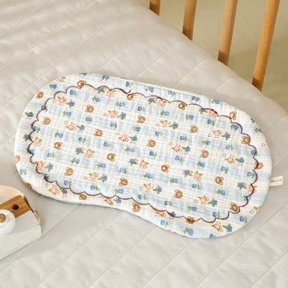 Infant Cotton Flat Pillow with Lace