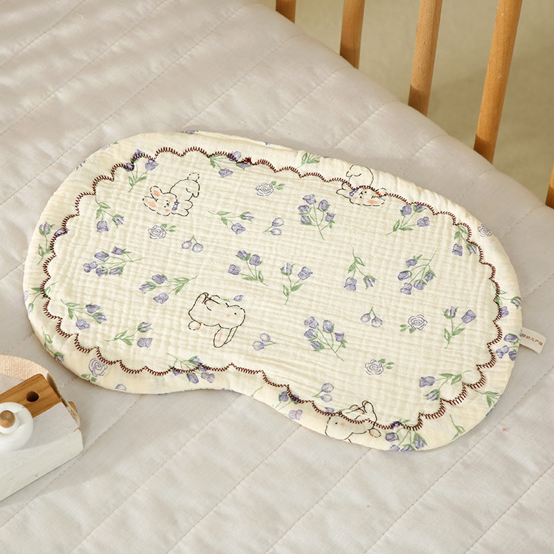 Infant Cotton Flat Pillow with Lace