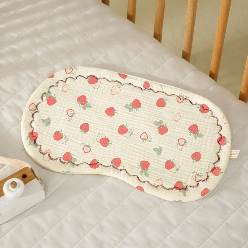 Infant Cotton Flat Pillow with Lace