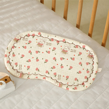 Infant Cotton Flat Pillow with Lace