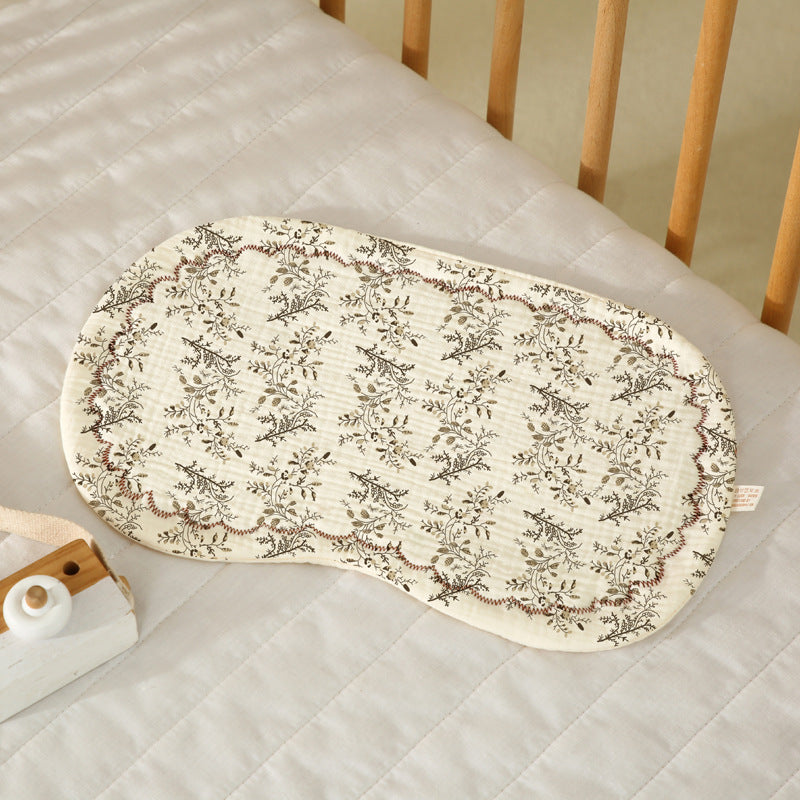 Infant Cotton Flat Pillow with Lace