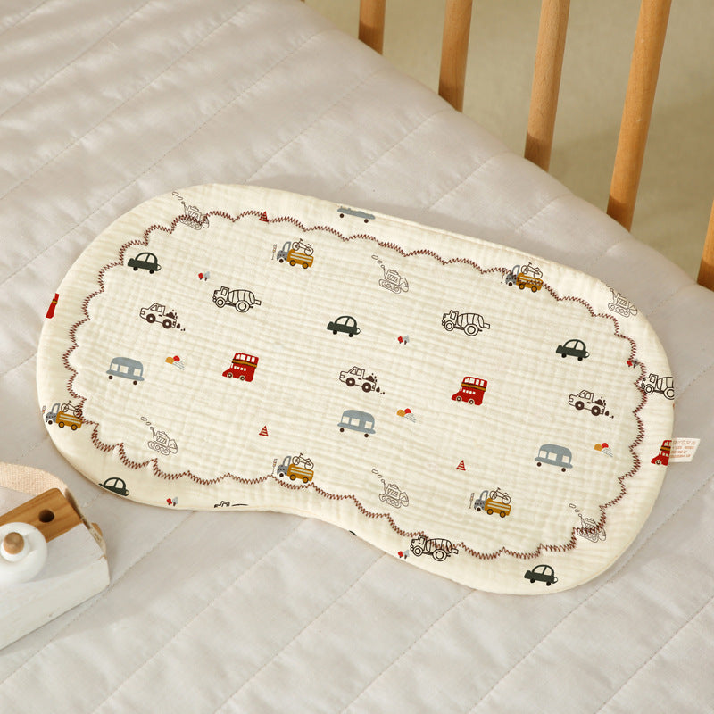 Infant Cotton Flat Pillow with Lace